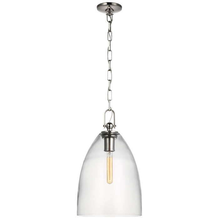 Visual Comfort Signature CHC 5426PN-CG LED Pendant, Polished Nickel