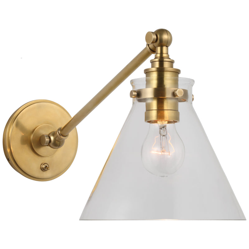 Visual Comfort Signature CHD 2525AB-CG LED Wall Sconce, Antique-Burnished Brass