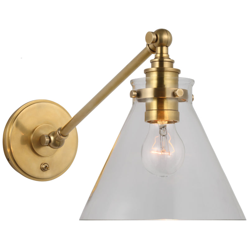 Visual Comfort Signature CHD 2525AB-CG LED Wall Sconce, Antique-Burnished Brass