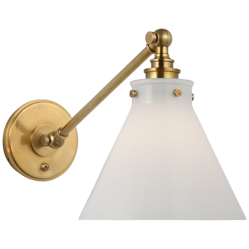 Visual Comfort Signature CHD 2525AB-WG LED Wall Sconce, Antique-Burnished Brass