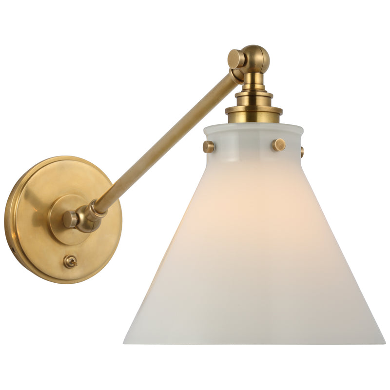 Visual Comfort Signature CHD 2525AB-WG LED Wall Sconce, Antique-Burnished Brass
