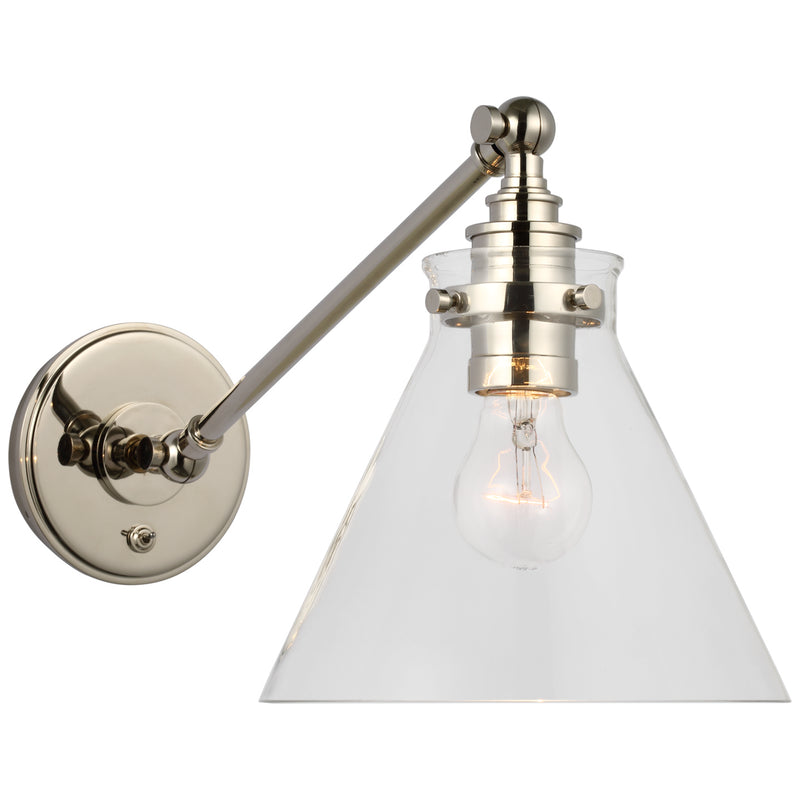 Visual Comfort Signature CHD 2525PN-CG LED Wall Sconce, Polished Nickel