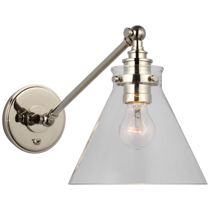 Visual Comfort Signature CHD 2525PN-CG LED Wall Sconce, Polished Nickel
