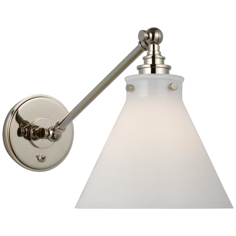 Visual Comfort Signature CHD 2525PN-WG LED Wall Sconce, Polished Nickel