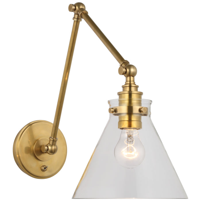 Visual Comfort Signature CHD 2526AB-CG LED Wall Sconce, Antique-Burnished Brass