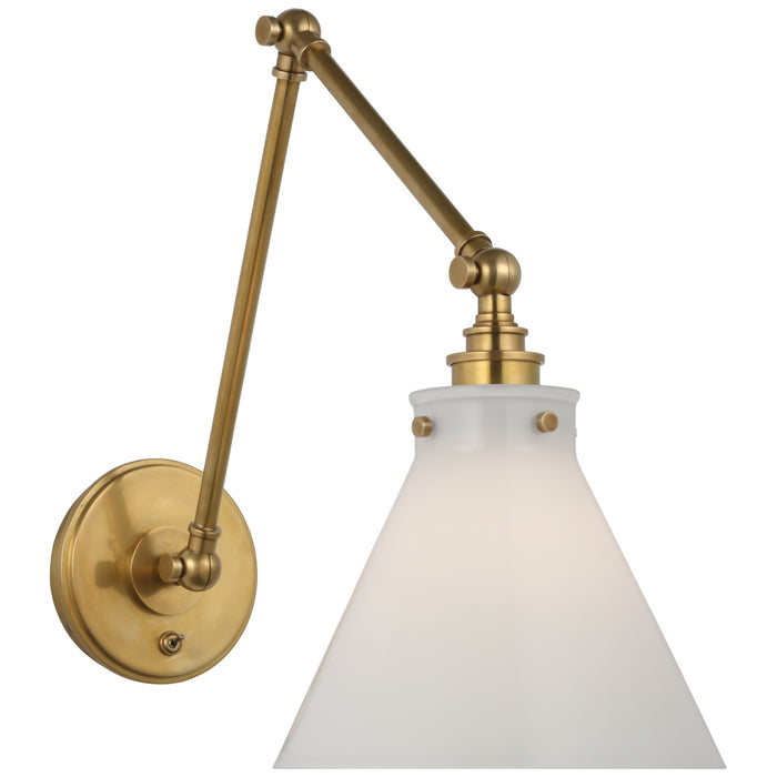 Visual Comfort Signature CHD 2526AB-WG LED Wall Sconce, Antique-Burnished Brass