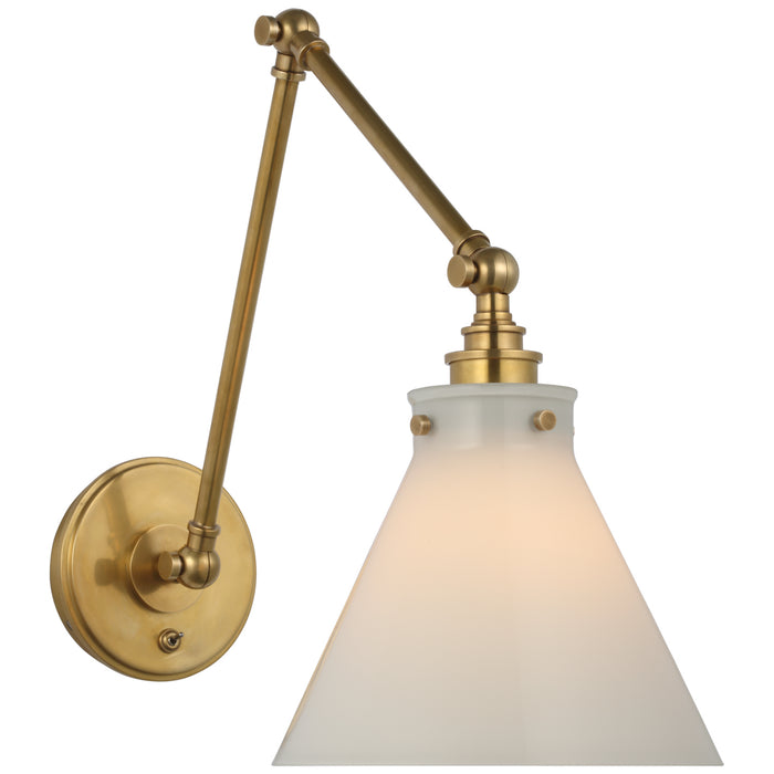 Visual Comfort Signature CHD 2526AB-WG LED Wall Sconce, Antique-Burnished Brass