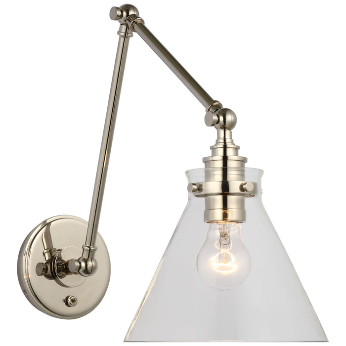 Visual Comfort Signature CHD 2526PN-CG LED Wall Sconce, Polished Nickel