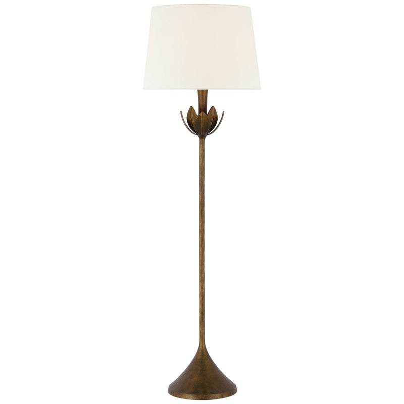 Visual Comfort Signature JN 1002ABL-L One Light Floor Lamp, Antique Bronze Leaf