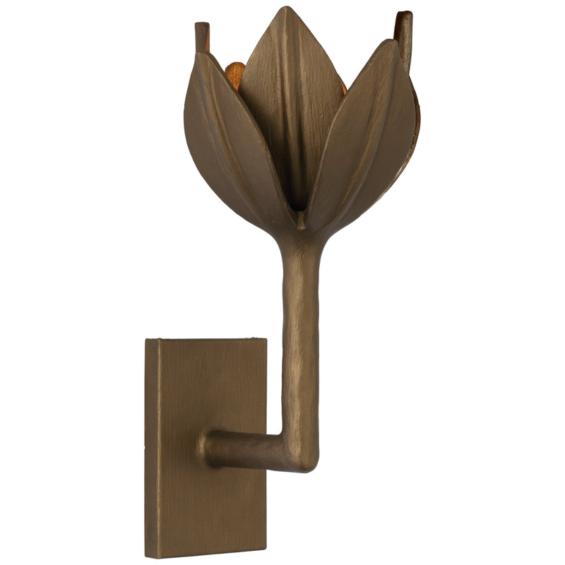 Visual Comfort Signature JN 2001ABL LED Wall Sconce, Antique Bronze Leaf