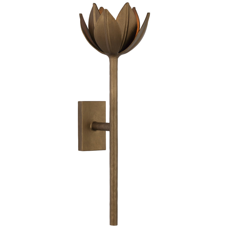 Visual Comfort Signature JN 2002ABL One Light Wall Sconce, Antique Bronze Leaf