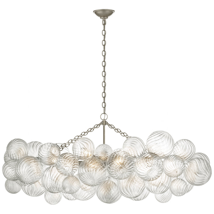 Visual Comfort Signature JN 5116BSL-CG LED Linear Chandelier, Burnished Silver Leaf