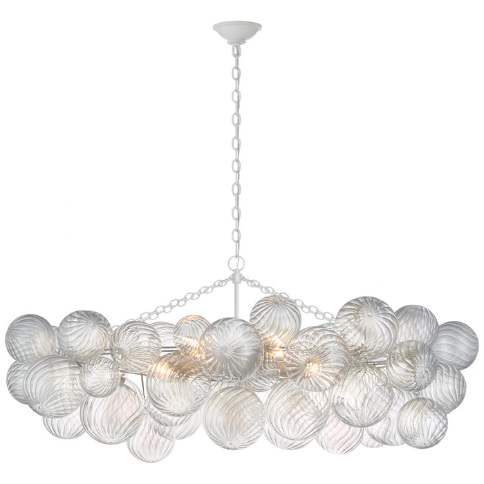 Visual Comfort Signature JN 5116PW-CG LED Linear Chandelier, Plaster White