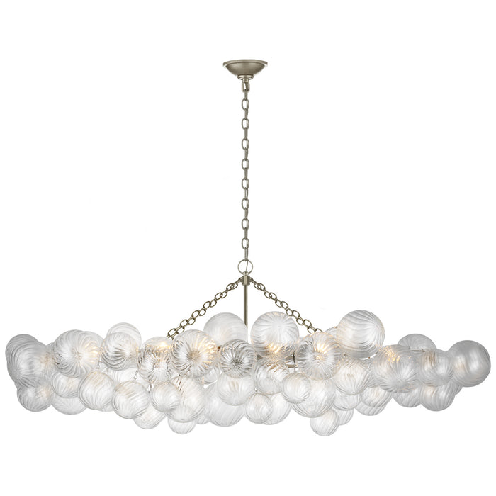 Visual Comfort Signature JN 5117BSL-CG LED Linear Chandelier, Burnished Silver Leaf