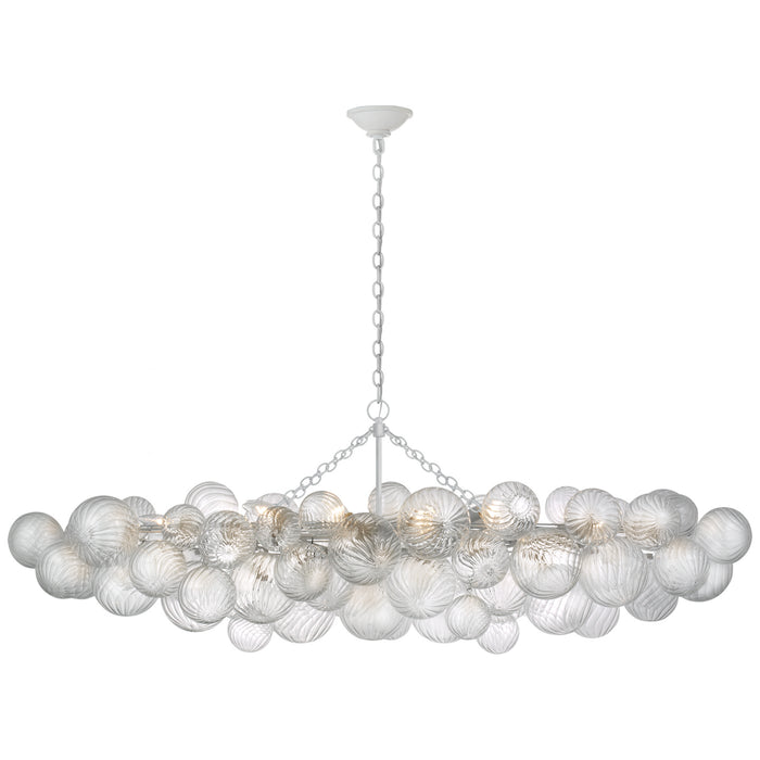 Visual Comfort Signature JN 5117PW-CG LED Linear Chandelier, Plaster White