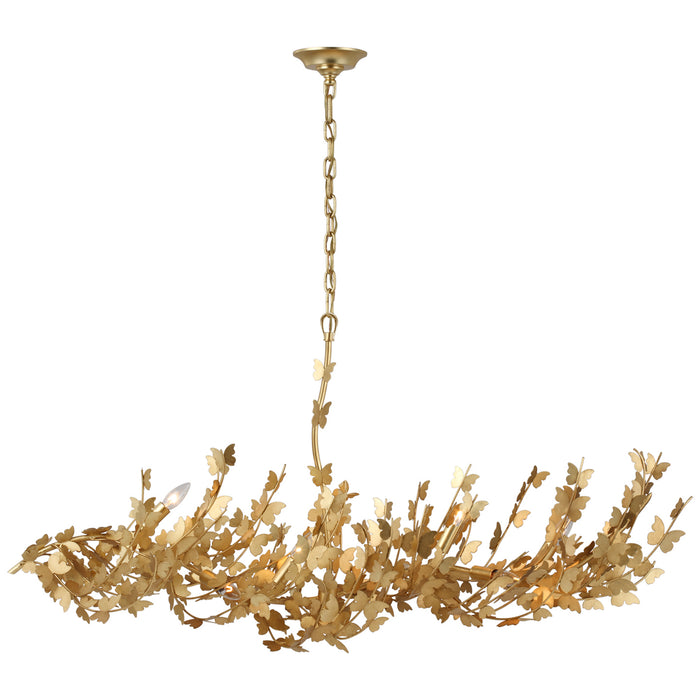 Visual Comfort Signature JN 5505G LED Linear Chandelier, Gild