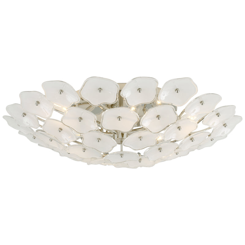 Visual Comfort Signature KS 4066PN-CRE LED Flush Mount, Polished Nickel