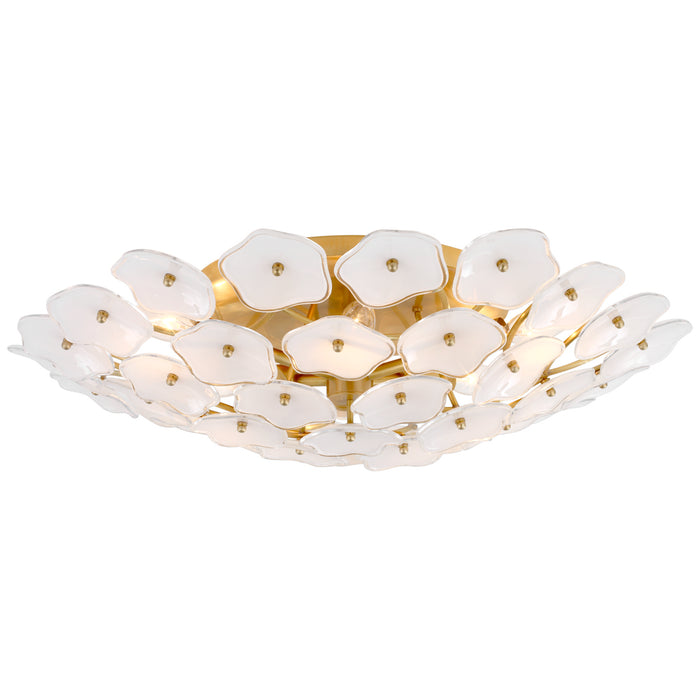 Visual Comfort Signature KS 4066SB-CRE LED Flush Mount, Soft Brass