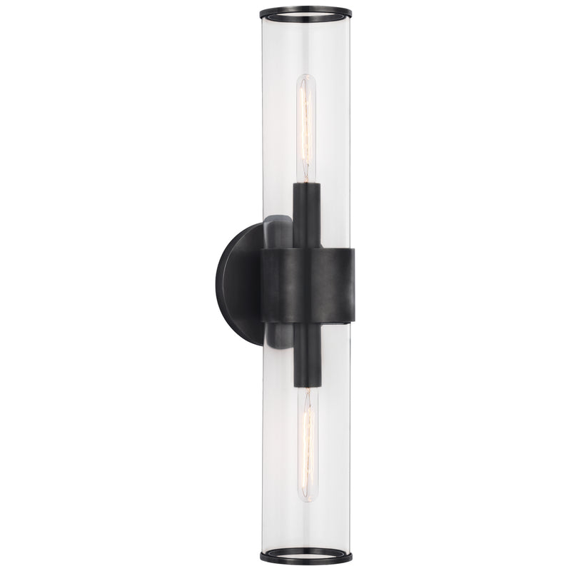Visual Comfort Signature KW 2118BZ-CG Two Light Wall Sconce, Bronze