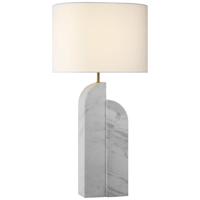 Visual Comfort Signature KW 3931WM-L LED Table Lamp, White Marble