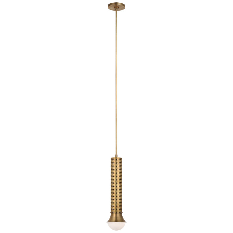 Visual Comfort Signature KW 5220AB-WG LED Pendant, Antique-Burnished Brass