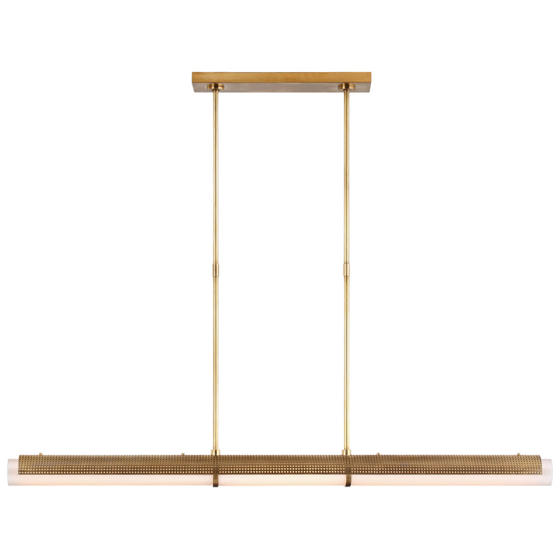 Visual Comfort Signature KW 5225AB-WG LED Chandelier, Antique-Burnished Brass