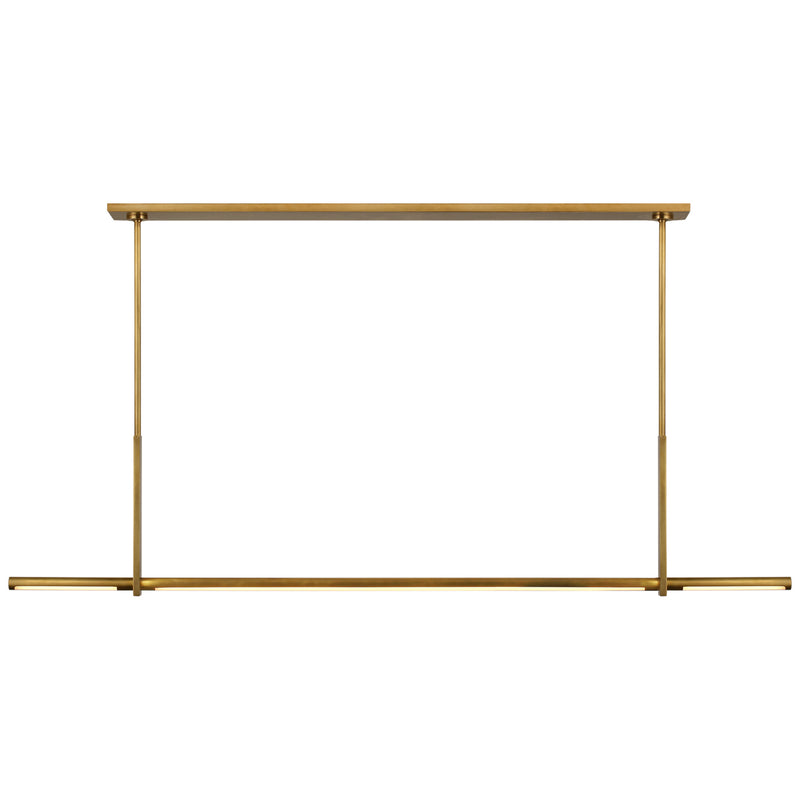 Visual Comfort Signature KW 5730AB LED Linear Pendant, Antique-Burnished Brass