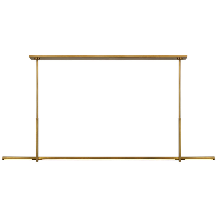 Visual Comfort Signature KW 5730AB LED Linear Pendant, Antique-Burnished Brass