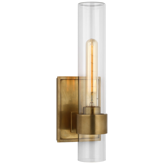 Visual Comfort Signature S 2168HAB-CG LED Outdoor Wall Sconce, Hand-Rubbed Antique Brass