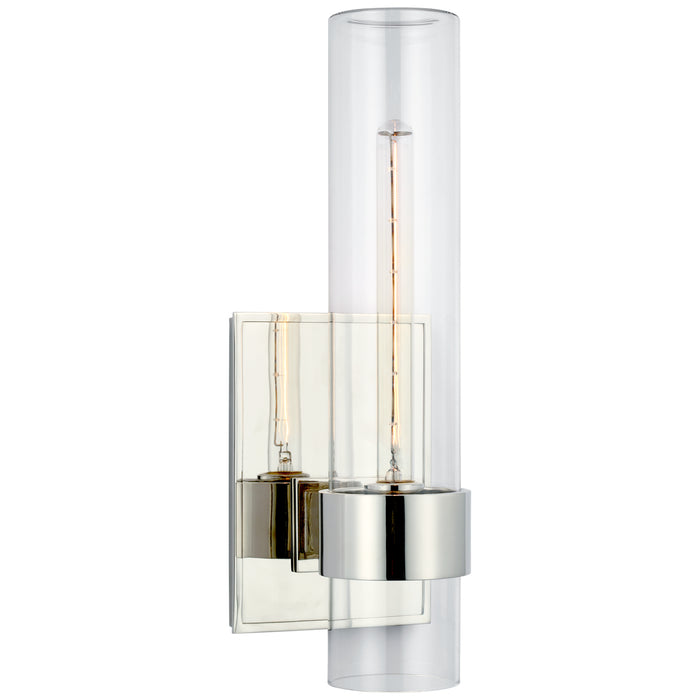 Visual Comfort Signature S 2169PN-CG LED Outdoor Wall Sconce, Polished Nickel