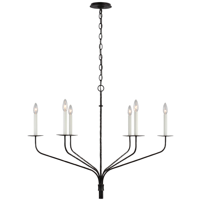 Visual Comfort Signature S 5751AI LED Chandelier, Aged Iron