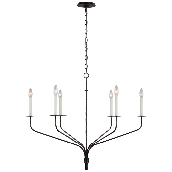 Visual Comfort Signature S 5751AI LED Chandelier, Aged Iron
