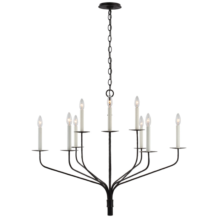 Visual Comfort Signature S 5752AI LED Chandelier, Aged Iron