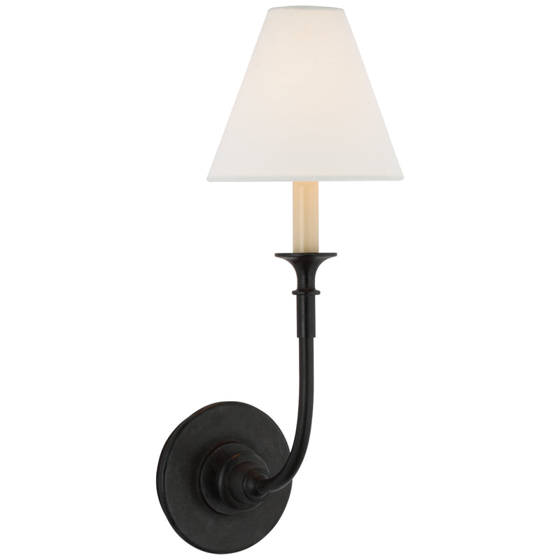 Visual Comfort Signature TOB 2450AI-L LED Wall Sconce, Aged Iron
