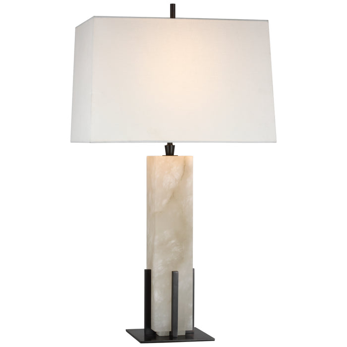 Visual Comfort Signature TOB 3920ALB/BZ-L LED Table Lamp, Alabaster and Bronze