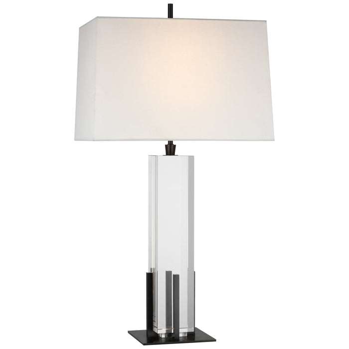 Visual Comfort Signature TOB 3920CG/BZ-L LED Table Lamp, Crystal and Bronze