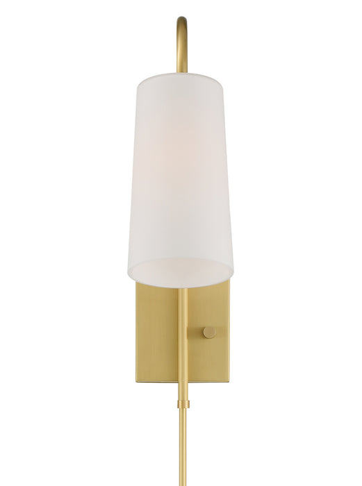 Crystorama ALX-4501-AG One Light Wall Sconce, Aged Brass