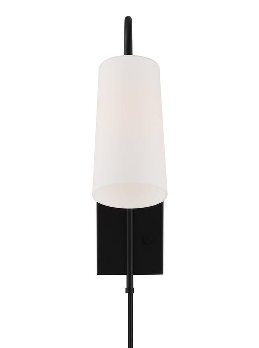 Crystorama ALX-4501-MK One Light Wall Sconce, Matte Black