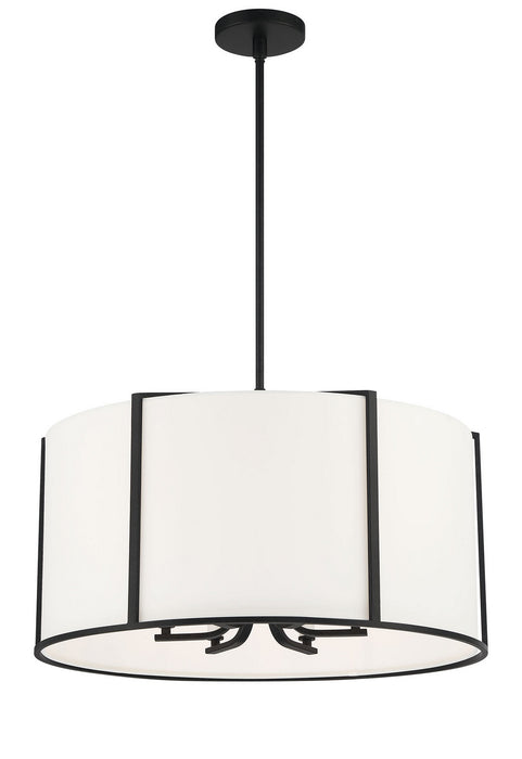 Crystorama CAR-9206-BK Six Light Pendant, Black
