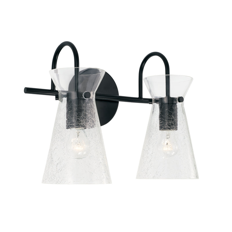 Capital Lighting 142421MB Two Light Vanity, Matte Black