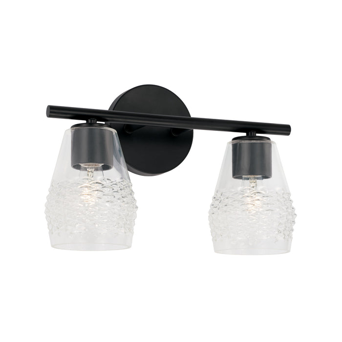 Capital Lighting 145021MB-524 Two Light Vanity, Matte Black