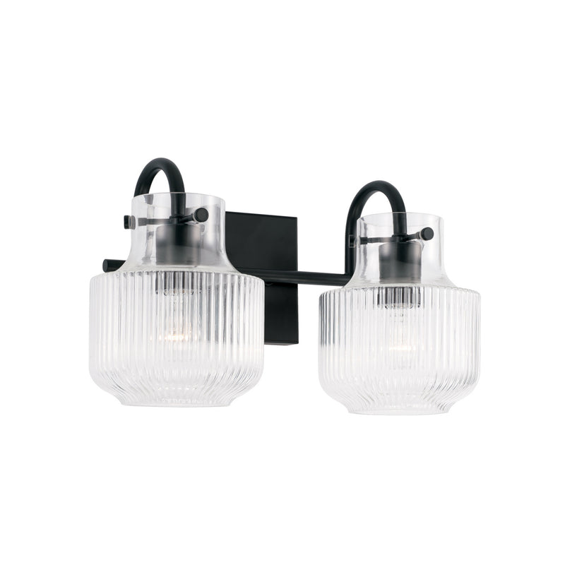 Capital Lighting 145121MB Two Light Vanity, Matte Black