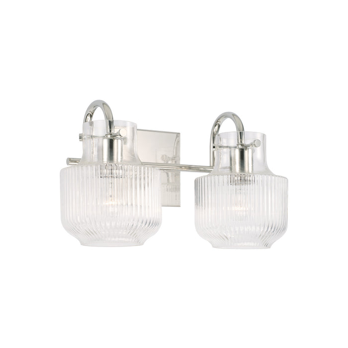 Capital Lighting 145121PN Two Light Vanity, Polished Nickel