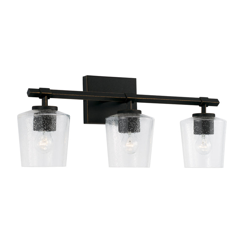 Capital Lighting 145231IH-526 Three Light Vanity, Brushed Black Iron