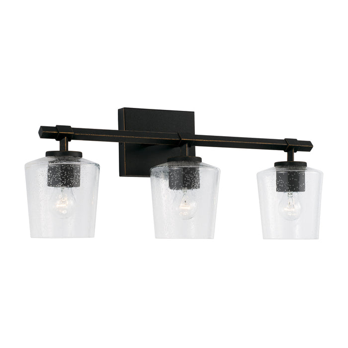Capital Lighting 145231IH-526 Three Light Vanity, Brushed Black Iron