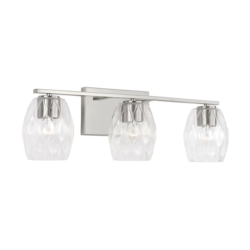 Capital Lighting 145331BN-525 Three Light Vanity, Brushed Nickel