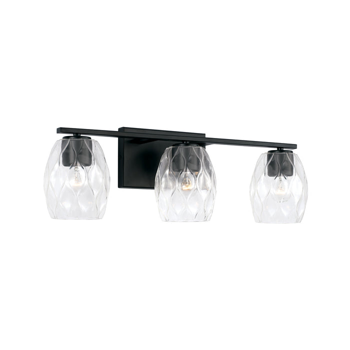 Capital Lighting 145331MB-525 Three Light Vanity, Matte Black