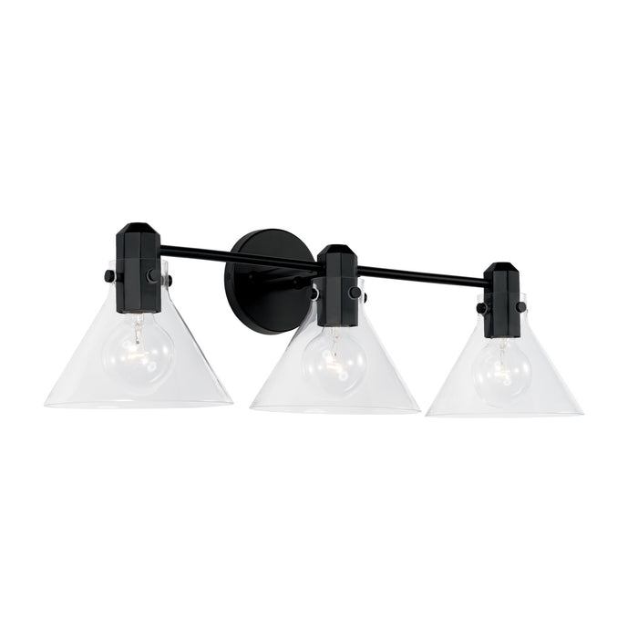 Capital Lighting 145831MB-528 Three Light Vanity, Matte Black