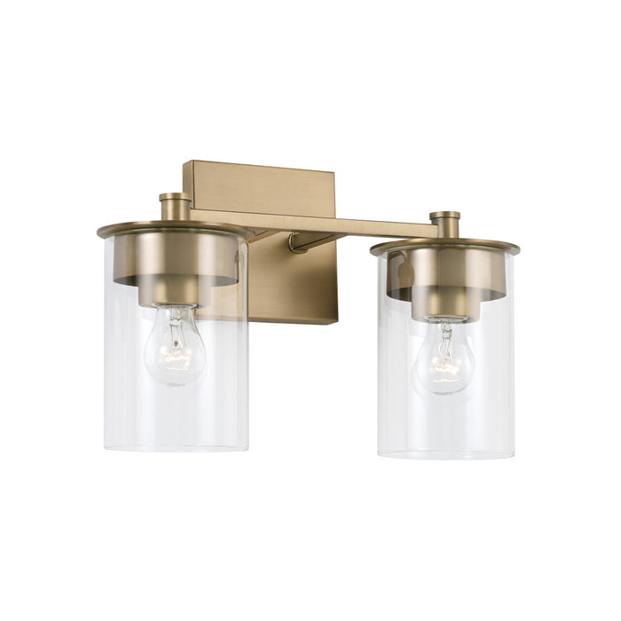 Capital Lighting 146821AD-532 Two Light Vanity, Aged Brass