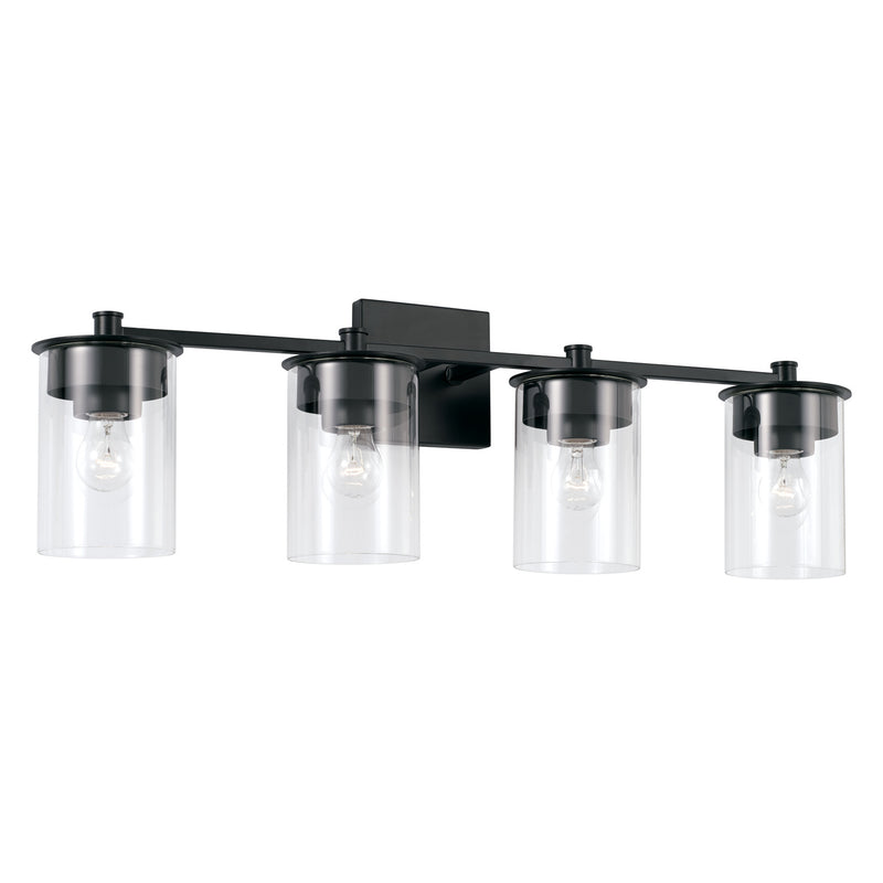 Capital Lighting 146841MB-532 Four Light Vanity, Matte Black